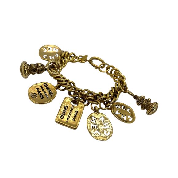 Chanel Vintage Plate Charm Bracelet - Picture 2 of 7